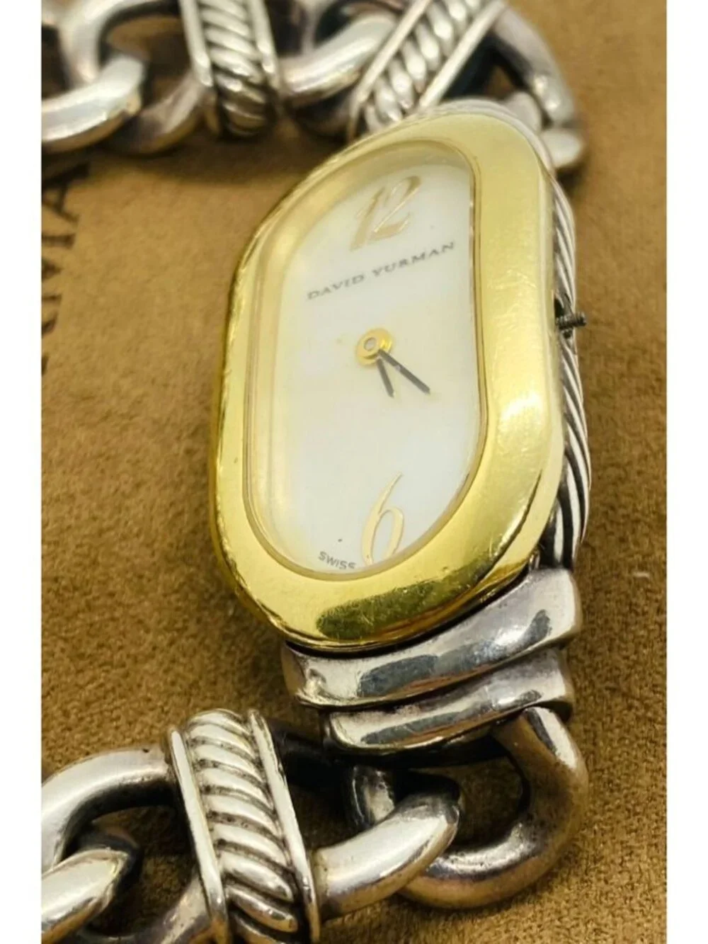 David Yurman Madison Sterling Silver 925 and 18K Watch 6.75